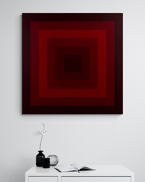 Gemaelde: verschachtelte Quadrate minimalistisch KH#197